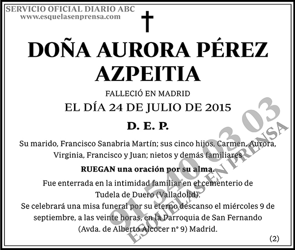 Aurora Pérez Azpeitia